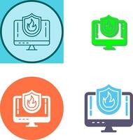 Firewall Icon Design vector
