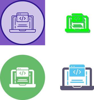 diseño de icono de codificación vector