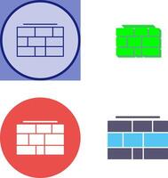 Brick wall Icon Design vector