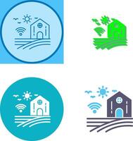 Smart Farm Icon Design vector