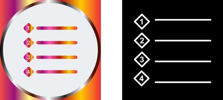 Unique Numbered list Icon Design vector