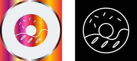 Cream Doughnut Icon Design vector