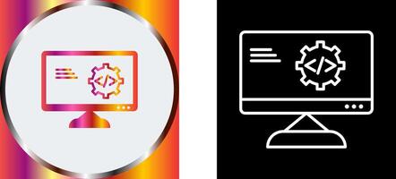 Unique Code Optimization Icon Design vector