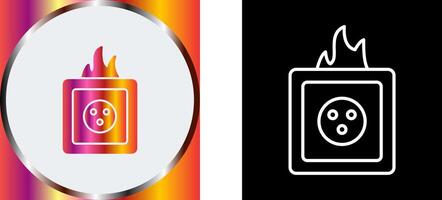 Unique Fire in Socket Icon Design vector