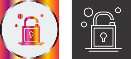 Open Lock Icon Design vector