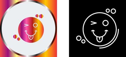 Tongue Out Icon Design vector