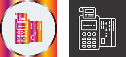 Pos Terminal Icon Design vector