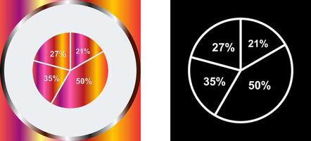 Pie Chart Icon Design vector