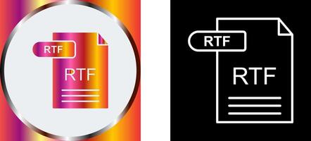 RTF Icon Design vector