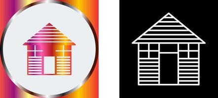 Wood Cabin Icon Design vector