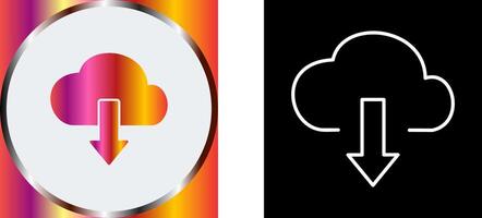 Download from Cloud Icon Design vector