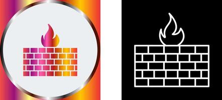 Firewall Icon Design vector