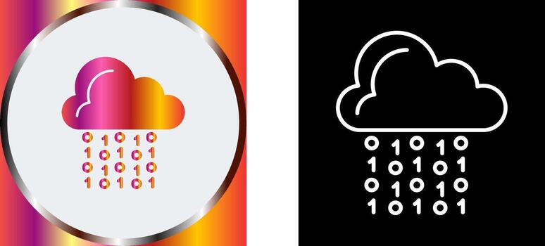 diseño de icono de codificación en la nube vector