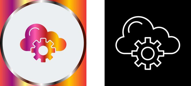 diseño de icono de computación en la nube vector