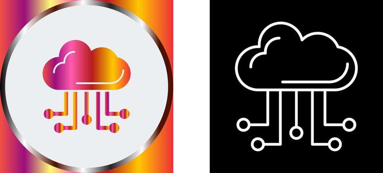 Cloud Computing Icon Design vector