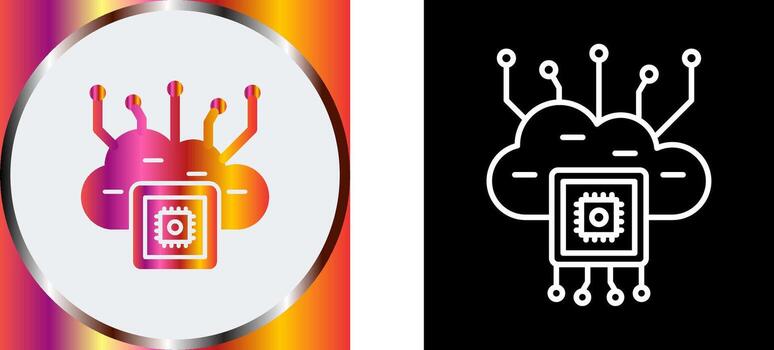 Cloud Computing Icon Design vector