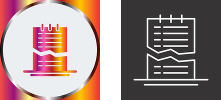 Corrupted List Icon Design vector