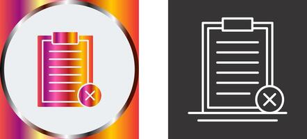 Rejected Icon Design vector