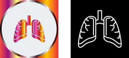 Lungs Icon Design vector