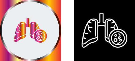 pulmón cáncer icono diseño vector