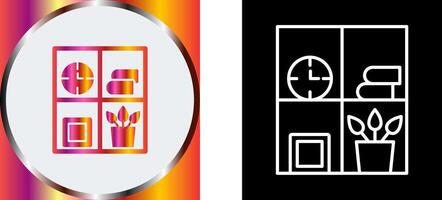 Bookshelf Icon Design vector