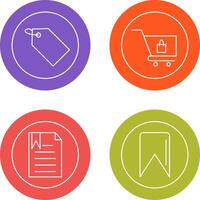 tag and cart Icon vector