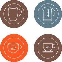 mug and kettle Icon vector