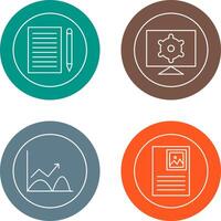 write feedback and computer settings Icon vector