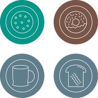 cookie and doughnut Icon vector