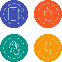 Coffee mug and Frappe Icon vector