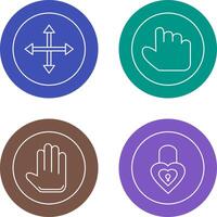 move and hold Icon vector