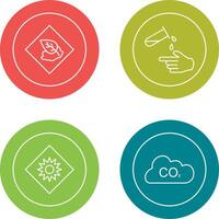 Environment hazard and Corrosive hazard Icon vector