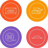 Casette and Sneakers Icon vector