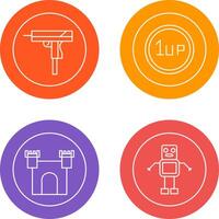 Gun and 1UP Icon vector