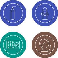 hydrant and oxygen tank Icon vector