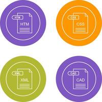 HTM and CSS Icon vector