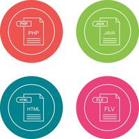 PHP and Java Icon vector
