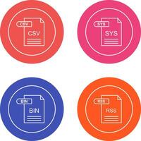 CSV and SYS Icon vector