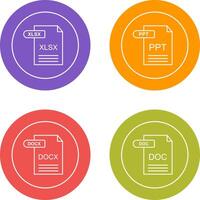 XLSX and PPT Icon vector