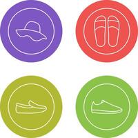 Hat and Slippers Icon vector