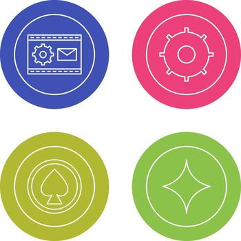 Blogging Service and Setting Icon vector