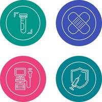 Test Tube and Wound Icon vector
