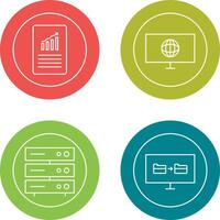 datos archivos y clima global icono vector