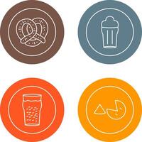 Pretzel and Pint of Beer Icon vector