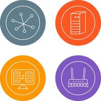 Internet and Server Network Icon vector