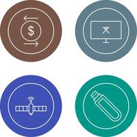 transaction and disconnected network Icon vector