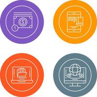 Time is Mony and Faq Icon vector