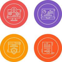Upload and Dashboard Icon vector