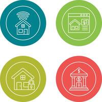 Smart house and Marketing Icon vector