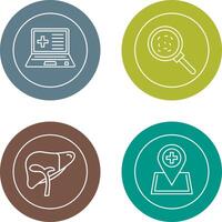 Laptop and Analytics Icon vector